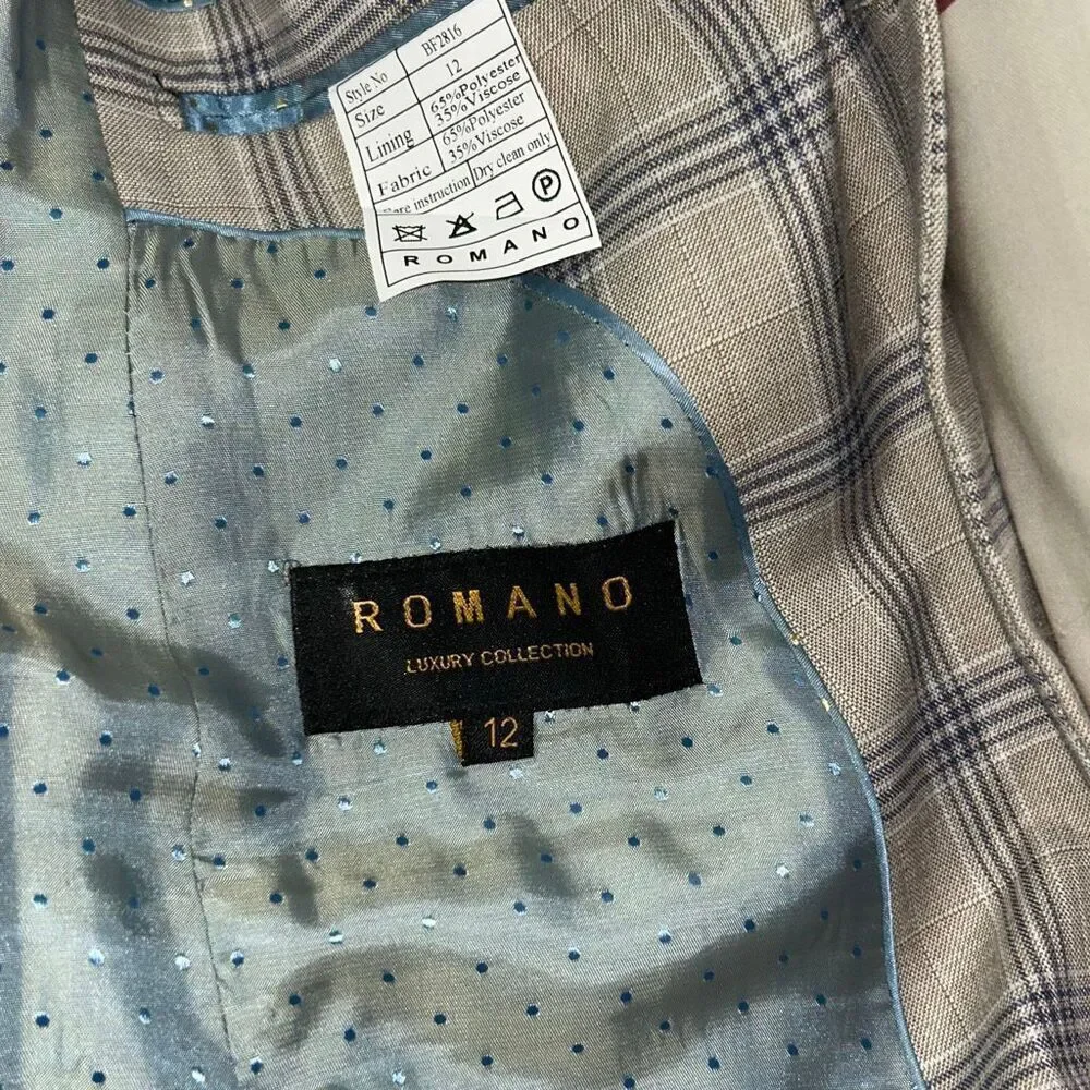 Romano luxury 3pc boys suit size 12